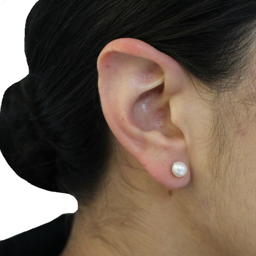Imagen 7 de 10 de Broqueles Perla Natural 6mm Y Plata 925 Mujer/niña Agalea