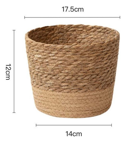 Nuevo Maceta De Paja For Tejer Flores Hecha A Mano, Nueva