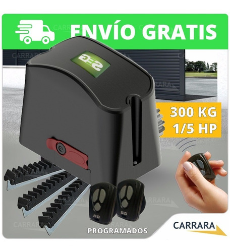 Imagen 2 de 8 de Kit Motor Porton Automatico Corredizo Seg 300kg Next Control