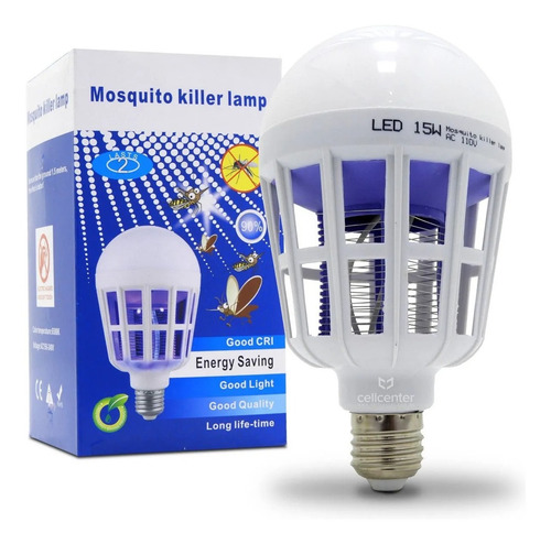 Lâmpada Led Mata Mosquito Insetos Pernilongo Mosca 15w Bivol