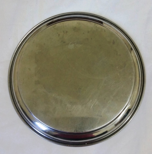 Bandeja Redonda Acero Inoxidable 25 Cm Diámetro (Usado)