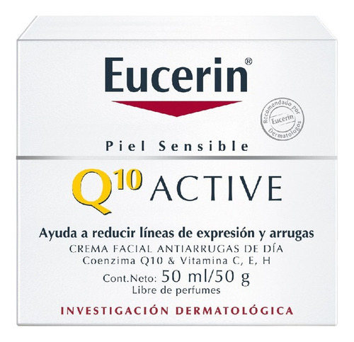 Crema Facial Antiarrugas Eucerin Q10 Día 50ml Tipo de piel Seca
