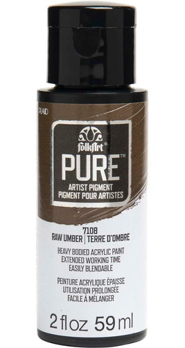 Acrilico Artístico Pigmento Puro Folkart Usa 59ml Raw Umber