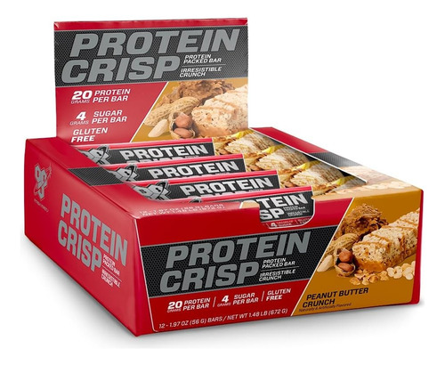 Bsn Protein Crips 12 Bars Sabor Peanut Butter Cronch