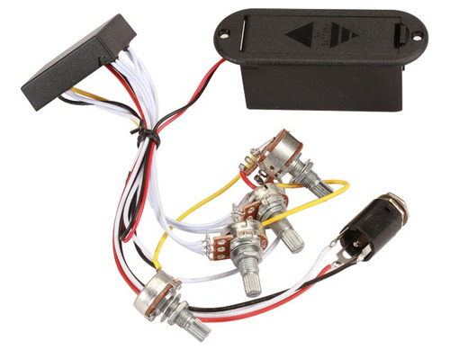 2 Bandas Circuito Preamplificador Eq Para Bass Pickup Active