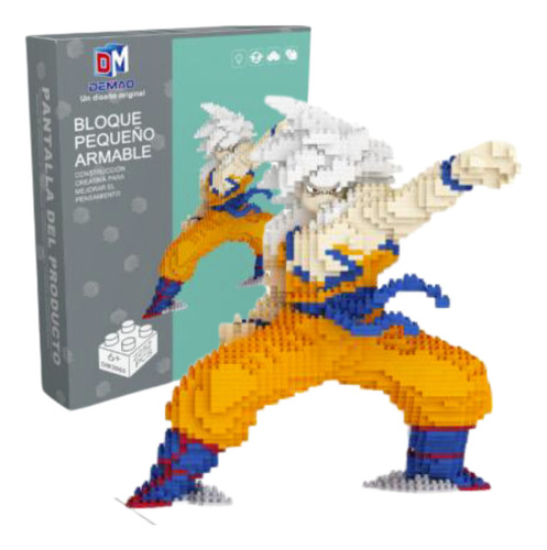 Goku Ultra Instinto Dragon Ball Z Figura 3d Bloques Armables