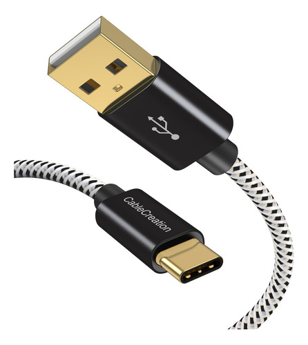 Cablecreación Corta Usb A Cable Usb C 1ft, Usb A A Cable Usb