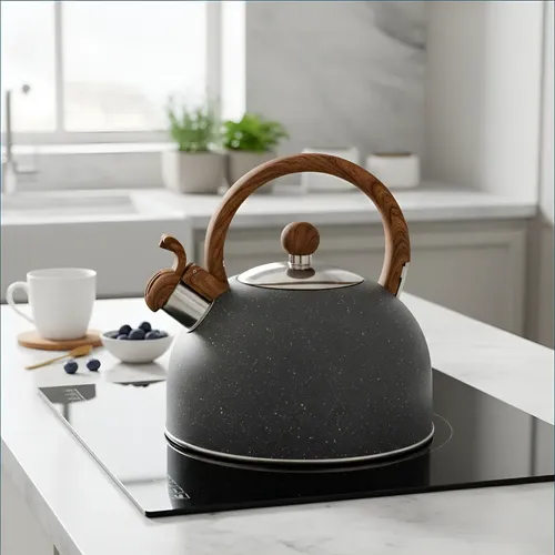 Chaleira Inox Ceramica 2l C/apito Chaleira C/indução Mimo Grafito