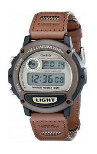 Reloj Casio Modelo W-89 Correa De Lona Cafe