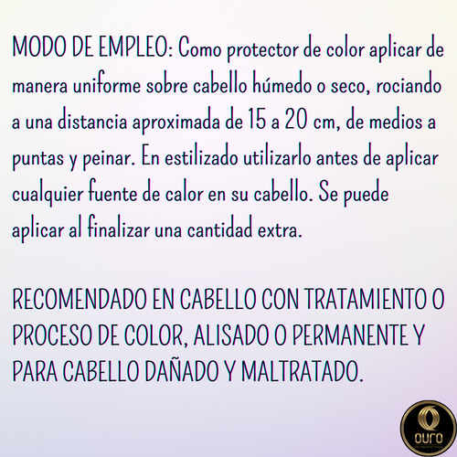 Ouro Tratamiento Protector De Color Bioshield Brillo 125ml