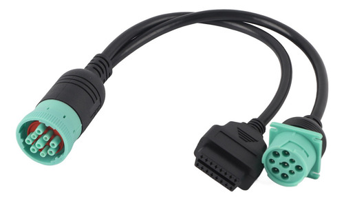 Adaptador De Camión 9 Pines A Interfaz Obd2 Ycable Obdii Y