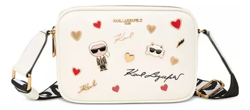 Karl Lagerfeld Maybelle Double Zip Charm Crossbody K-pins