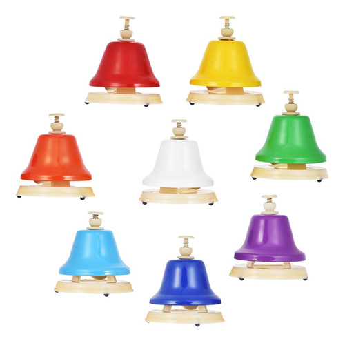8pc 8 Note Hand Bell Kit Instrumento Musical Rompecabezas