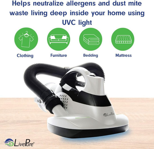 Livepure Aspiradora Portátil Con Filtro Hepa Y Desinfectante