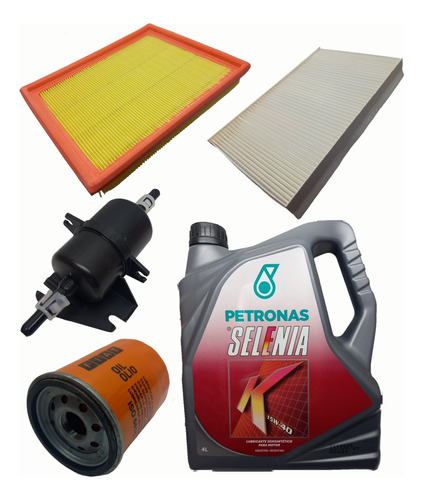 Kit De 4 Filtros Fiat Siena 1.4 Fire + Selenia 15w40 Semi