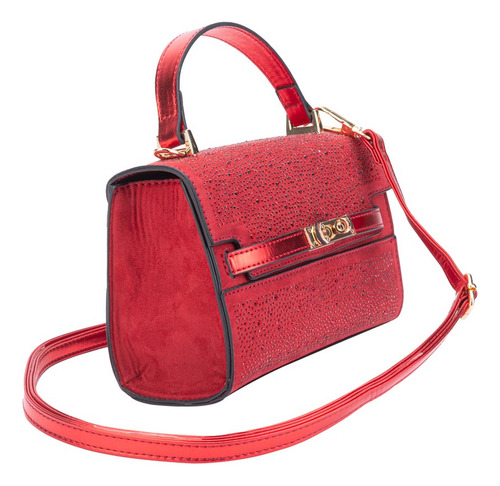 Bolsa Chica Roja Vi Line Bw70 Cuadrada Para Mujer Accesorio Color Rojo