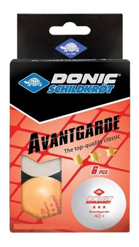 Set 6 Pelotitas De Ping Pong Donic 3 Estrellas Blancas 