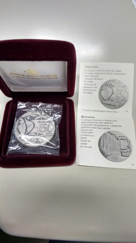 Medalha Comemorativa De Prata 150 Anos De Aracaju