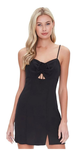 Vestido Fiesta Coctel Corto Negro Importado Forever 21