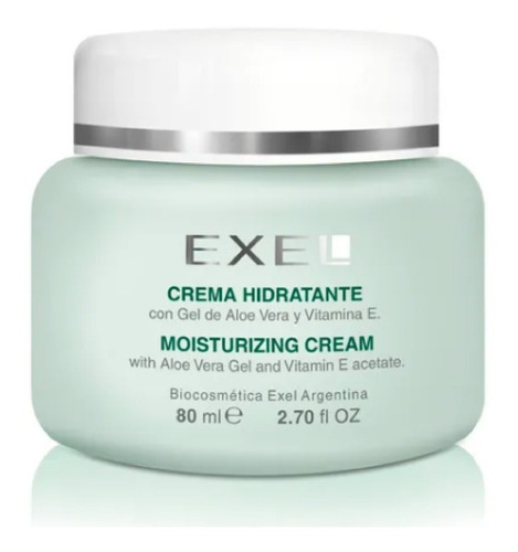 Imagen 1 de 1 de Crema Facial Exel Hidratante Con Gel De Aloe Y Vita E 80ml