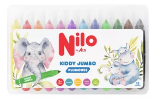 12 Plumones Kiddy Jumbo - Nilo