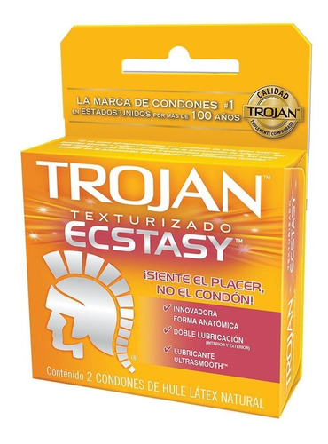 Condón Trojan  - Caja De 3 Unidades -  Ecstasy