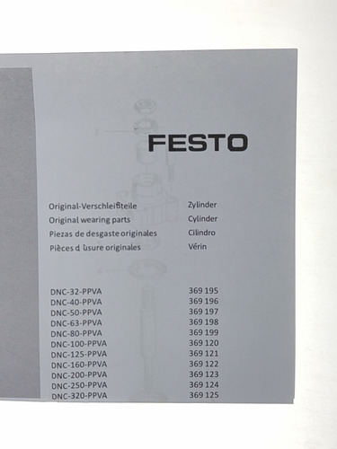 Kit De Empaques Cilindro Festo Diametro 50 Mm Dnc-50-ppv-a