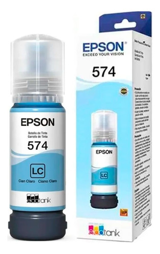 Botella Tinta Epson T574320-al Ecotank Cyan Claro L8050