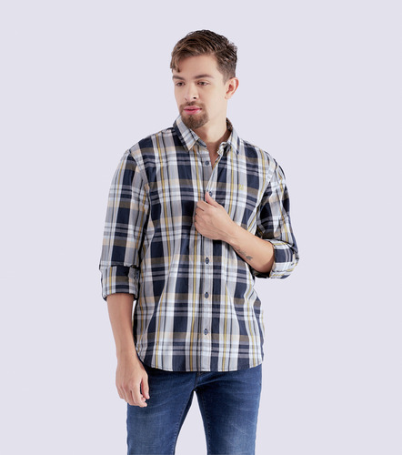 Camisa Para Hombre Tony Comfort A Cuadros Unser