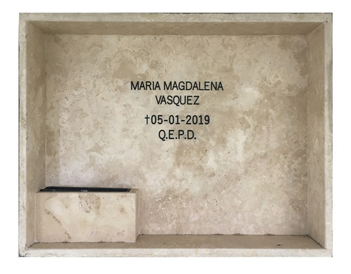 Imagen 6 de 10 de Tapa Frente Para Nicho, De Mármol. Lápida, Reforzada. 75x60.