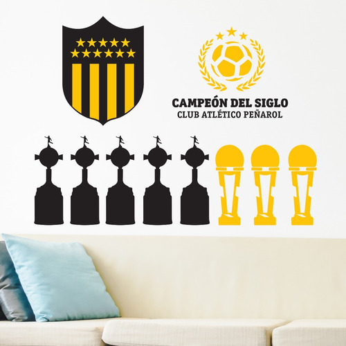 Calcos De Fútbol Escudo De Peñarol Gigante! 57x77cm Vinilo