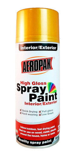 Imagen 1 de 7 de Aerosol Pintura Spray Aeropak Efecto Dorado 285gr/400ml