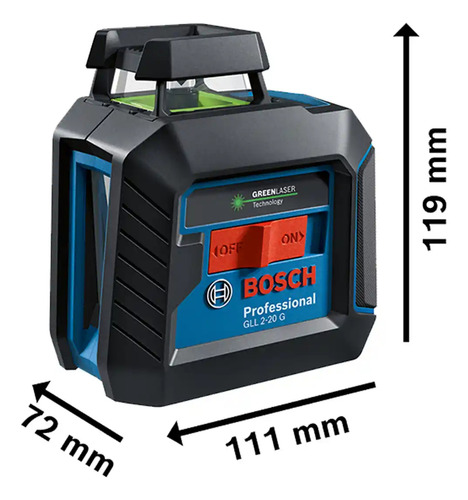 Nivel Láser Verde 10 Metros Gll 2-20g + Trípode Bt 150 Bosch