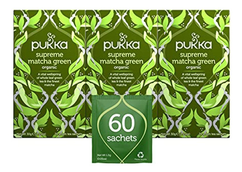 Pukka Supreme Matcha Green, Té Verde De Hierbas Orgánico Con
