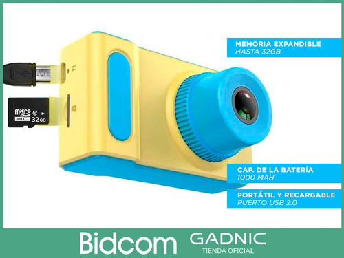 Camara Video Fotos Niños Kids Gadnic Con Juegos Colores
