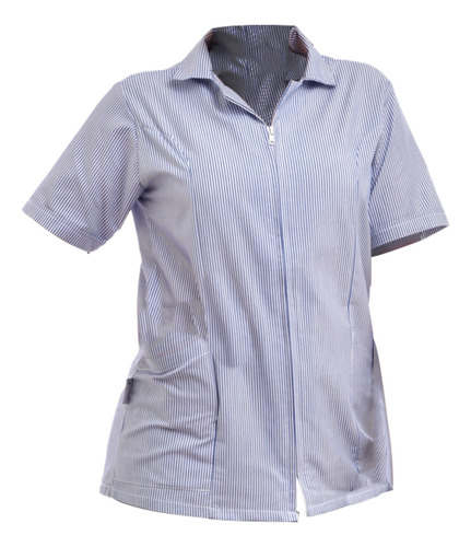 Blusa Casual Con Cierre Para Uniforme De Trabajo