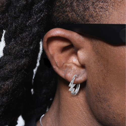 Pendientes De Hip Hop Lightning Para Hombres Y Mujeres
