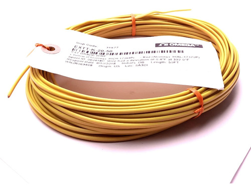 Omega Extt-k-20-50 Thermocouple Extension Wire, Type K,  Ssb