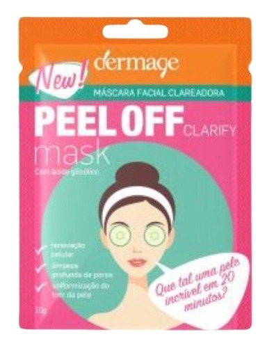 Máscara faciai para pele Dermage Clareadora Peel Off 10g y 10mL