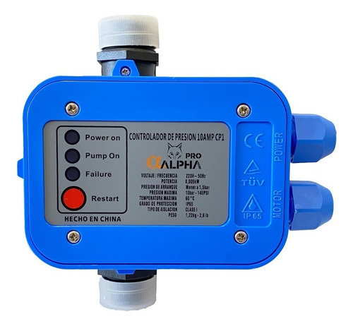 Controlador De Presion 10 Amp 1 X1 Alpha Pro, Ferreonline