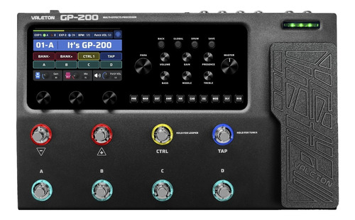 Pedal De Efeito Valeton Gp-200 Multi-effects Processor Preta