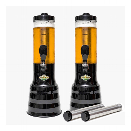 Kit 2 Torre Chopp 2l Base 4 Refil Preta Promoção Relâmpago