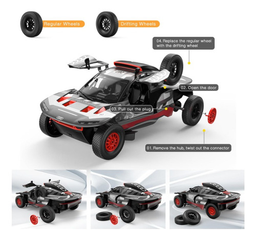 Coche Radio Control Rastar Audi Rs Q E-tron 1:14 Plata Audi