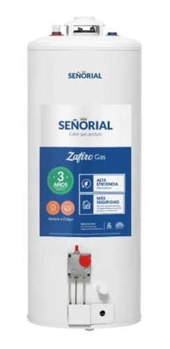 Termotanque Señorial 85 Litros Zafiro Multigas Gtia. 3 Años 