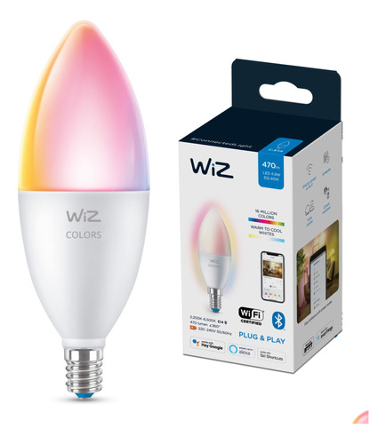 Ampolleta Led Wiz Colores Wifi E14 Google Alexa Matter