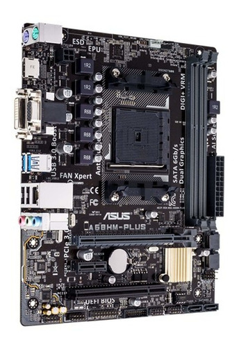 Mother Asus A68hm-plus Vga Dvi Hdmi Usb 3 Amd Fm2+ A68