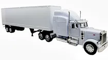 Comprar Trailer Peterbilt 379 New Ray Escala 1\u002F32 Blanco Caja Seca