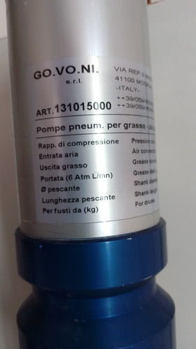Imagen 3 de 4 de Bombas Neumaticas Para Aceite Y Grasa Italiana Para Tambores