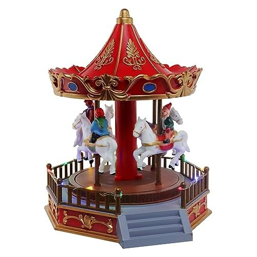 Aldea De Navidad Carrusel Merry Go Round - Carrusel Ani...