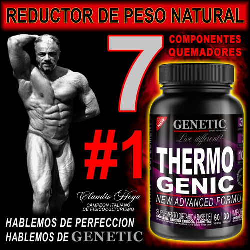 Imagen 5 de 10 de Soy Proteina Vegano 1k Quemagrasa Thermogenic Shaker Genetic